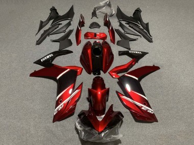 Mejores Carenados Moto Yamaha YZF R3/R25 2022-2024 - Rojo Blanco Negro Brillante