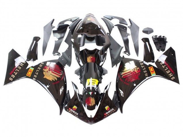 Mejores Carenados Moto Yamaha YZF 1000 R1 2009-2011 - Negro Brillante Rojo Amarillo Sheltes