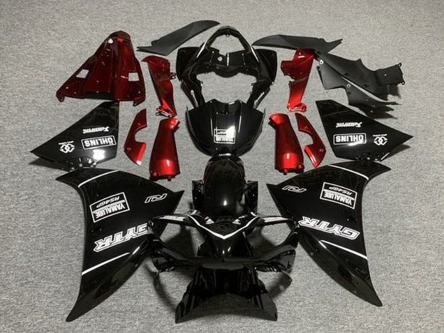 Mejores Carenados Moto Yamaha YZF 1000 R1 2009-2011 - Negro Brillante GYTR Rojo