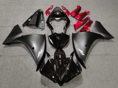 Mejores Carenados Moto Yamaha YZF 1000 R1 2009-2011 - Negro Brillante Negro Mate Rojo