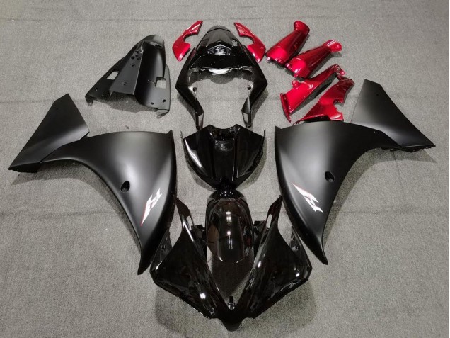 Mejores Carenados Moto Yamaha YZF 1000 R1 2009-2011 - Negro Brillante Negro Mate Rojo