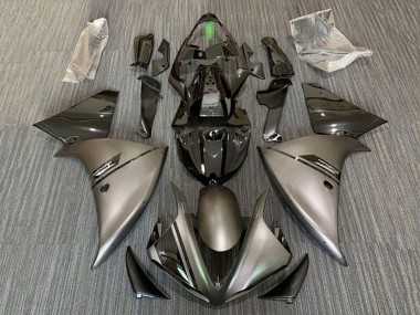 Mejores Carenados Moto Yamaha YZF 1000 R1 2009-2011 - Negro Brillante Gris Mate