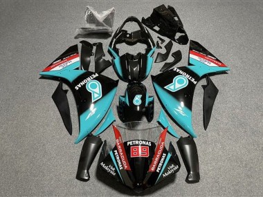 Mejores Carenados Moto Yamaha YZF 1000 R1 2009-2011 - Negro Brillante Azul Claro Rojo Petronas