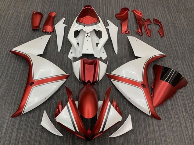 Mejores Carenado Moto Yamaha YZF 1000 R1 2009-2011 - Blanco Rojo