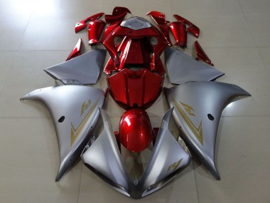 Mejores Carenados Moto Yamaha YZF 1000 R1 2009-2011 - Plata Rojo