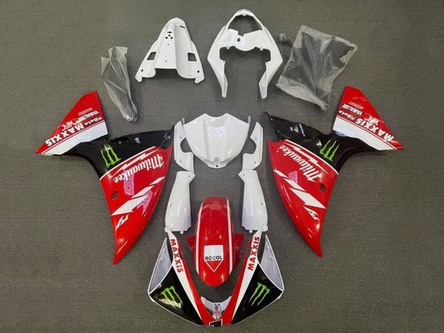 Mejores Carenados Moto Yamaha YZF 1000 R1 2009-2011 - Blanco Rojo Negro Verde Monstruo Milwaukee