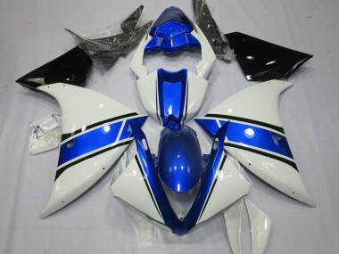 Mejores Carenados Moto Yamaha YZF 1000 R1 2009-2011 - Blanco Azul Negro