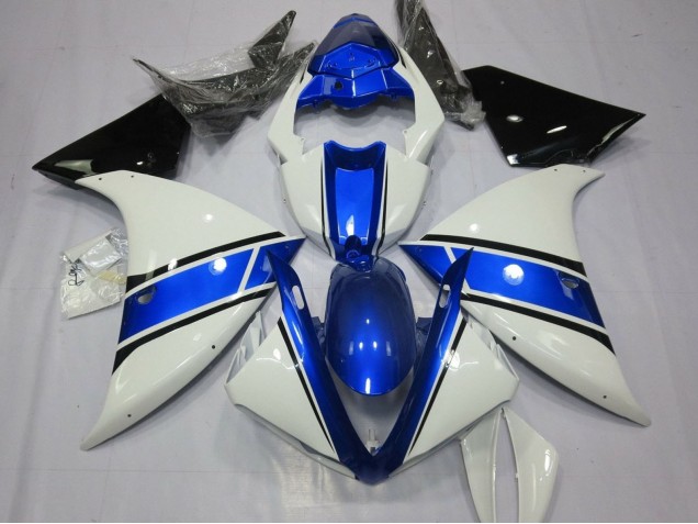 Mejores Carenados Moto Yamaha YZF 1000 R1 2009-2011 - Blanco Azul Negro