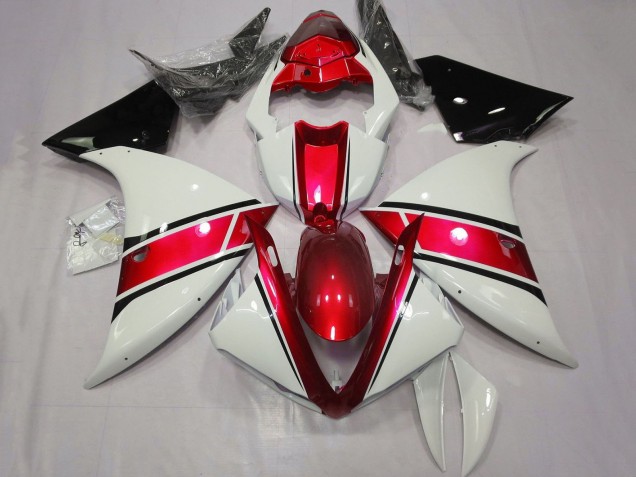 Mejores Carenado Moto Yamaha YZF 1000 R1 2009-2011 - Blanco Rojo Negro