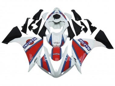 Mejores Carenados Moto Yamaha YZF 1000 R1 2009-2011 - Blanco Rojo Azul Negro Martini