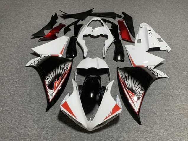 Mejores Carenado Moto Yamaha YZF 1000 R1 2012-2014 - Blanco Rojo Negro