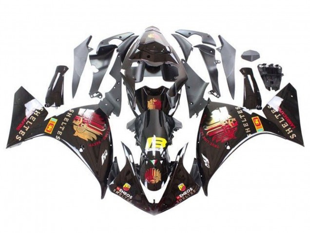 Mejores Carenados Moto Yamaha YZF 1000 R1 2012-2014 - Negro Brillante Rojo Amarillo Sheltes