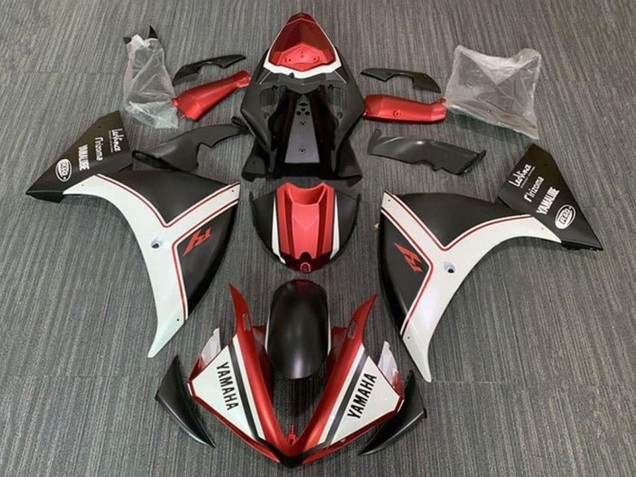 Mejores Carenados Moto Yamaha YZF 1000 R1 2012-2014 - Blanco Rojo Negro