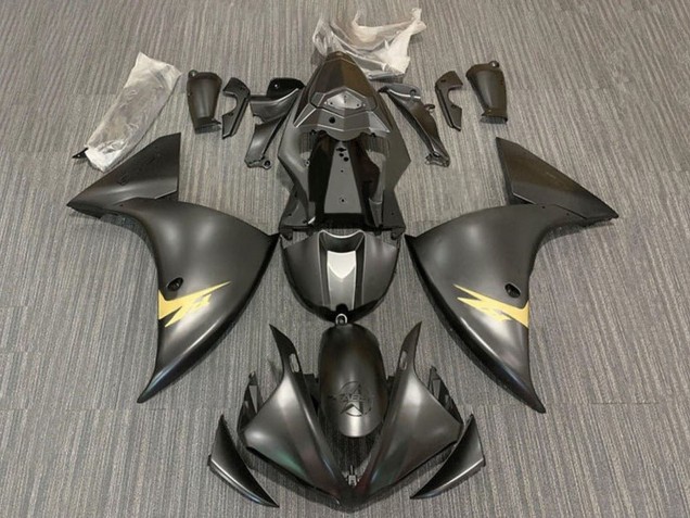 Mejores Carenados Moto Yamaha YZF 1000 R1 2012-2014 - Negro Mate Oro