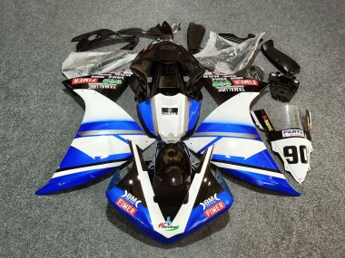 Mejores Carenados Moto Yamaha YZF 1000 R1 2012-2014 - Blanco Azul Negro Fimer Yamalube 90