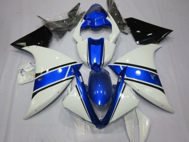 Mejores Carenados Moto Yamaha YZF 1000 R1 2012-2014 - Blanco Azul Negro