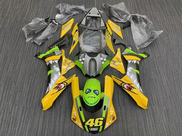 Mejores Carenados Moto Yamaha YZF 1000 R1 2015-2019 - Amarillo Verde Tiburón 46