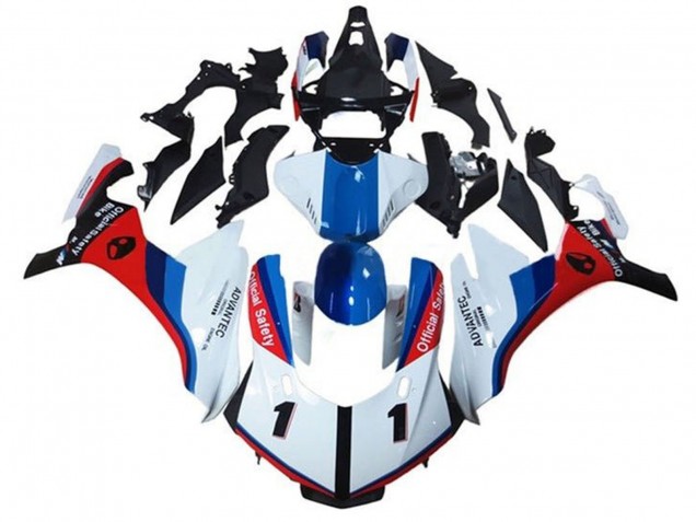Mejores Carenados Moto Yamaha YZF 1000 R1 2015-2019 - Blanco Azul Rojo Negro Official Safety