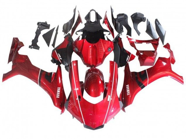Mejores Carenado Moto Yamaha YZF 1000 R1 2015-2019 - Rojo Negro Blanco Raya