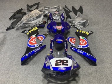Mejores Carenados Moto Yamaha YZF 1000 R1 2015-2019 - Azul Blanco Negro Rojo Pata 22
