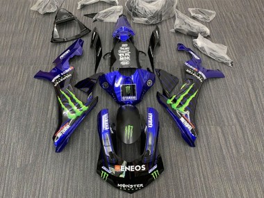 Mejores Carenados Moto Yamaha YZF 1000 R1 2015-2019 - Azul Negro Monstruo ENEOS