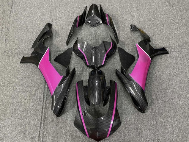 Mejores Carenados Moto Yamaha YZF 1000 R1 2015-2019 - Falso FibraCarbono Rosa