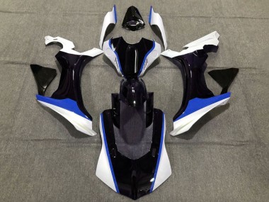 Mejores Carenados Moto Yamaha YZF 1000 R1 2015-2019 - Blanco Negro Brillante Azul