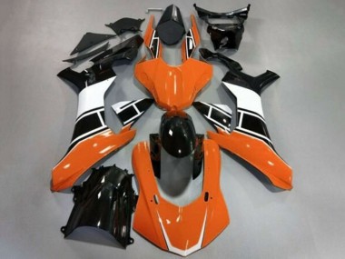 Mejores Carenados Moto Yamaha YZF 1000 R1 2015-2019 - Blanco Naranja Negro Brillante