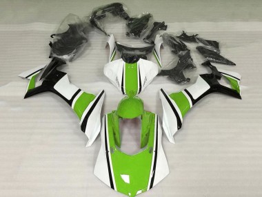 Mejores Carenados Moto Yamaha YZF 1000 R1 2015-2019 - Blanco Verde Negro