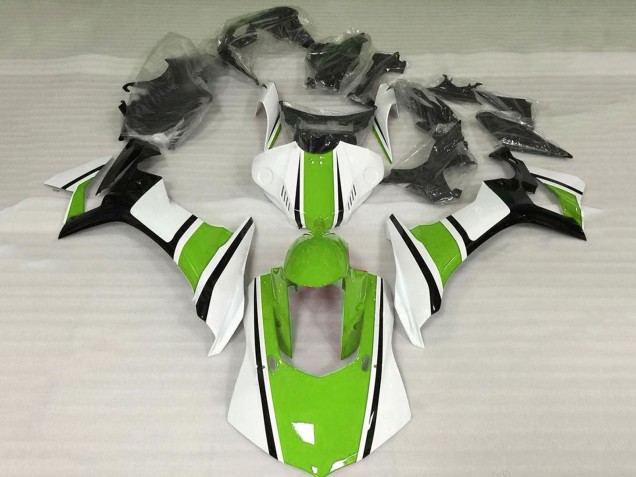 Mejores Carenados Moto Yamaha YZF 1000 R1 2015-2019 - Blanco Verde Negro
