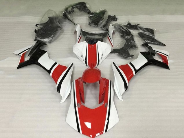 Mejores Carenado Moto Yamaha YZF 1000 R1 2015-2019 - Blanco Rojo Negro