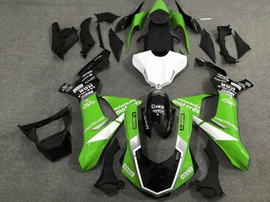 Mejores Carenados Moto Yamaha YZF 1000 R1 2015-2019 - Blanco Verde Negro Brillante