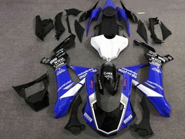 Mejores Carenados Moto Yamaha YZF 1000 R1 2015-2019 - Azul Blanco Negro Brillante