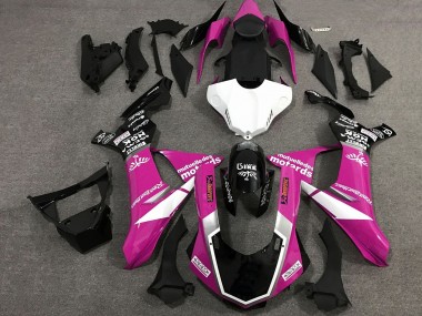 Mejores Carenados Moto Yamaha YZF 1000 R1 2015-2019 - Rosa Blanco Negro Brillante