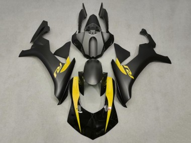 Mejores Carenados Moto Yamaha YZF 1000 R1 2015-2019 - Negro Mate Negro Brillante Amarillo