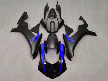 Mejores Carenados Moto Yamaha YZF 1000 R1 2015-2019 - Negro Mate Negro Brillante Azul