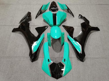 Mejores Carenados Moto Yamaha YZF 1000 R1 2015-2019 - Turquesa Azul Negro Brillante