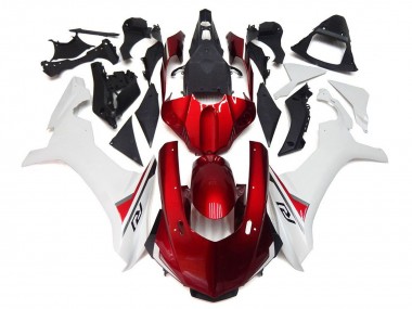 Mejores Carenados Moto Yamaha YZF 1000 R1 2015-2019 - Blanco Rojo Negro