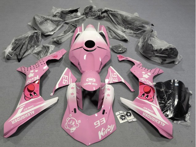 Mejores Carenados Moto Yamaha YZF 1000 R1 2020-2025 - Rosa Blanco Kirby