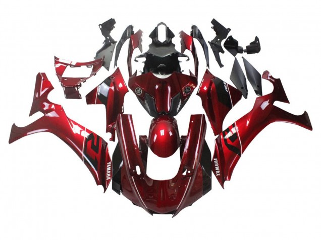 Mejores Carenados Moto Yamaha YZF 1000 R1 2020-2025 - Rojo Blanco Negro Raya