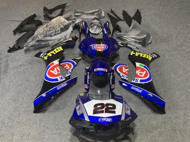 Mejores Carenados Moto Yamaha YZF 1000 R1 2020-2025 - Azul Blanco Negro Rojo Pata