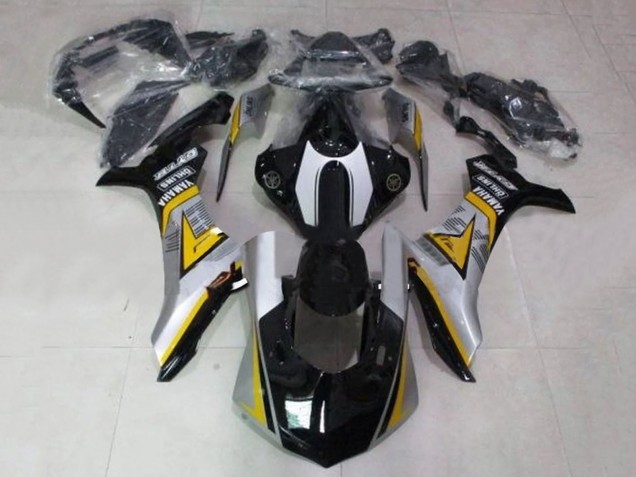 Mejores Carenado Moto Yamaha YZF 1000 R1 2020-2025 - Plata Amarillo Negro Brillante