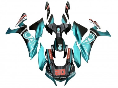 Mejores Carenados Moto Yamaha YZF 1000 R1 2020-2025 - Turquesa Azul Negro Mate Petronas