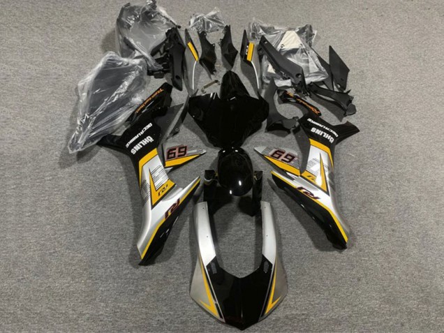 Mejores Carenados Moto Yamaha YZF 1000 R1 2020-2025 - Plata Amarillo Negro Brillante