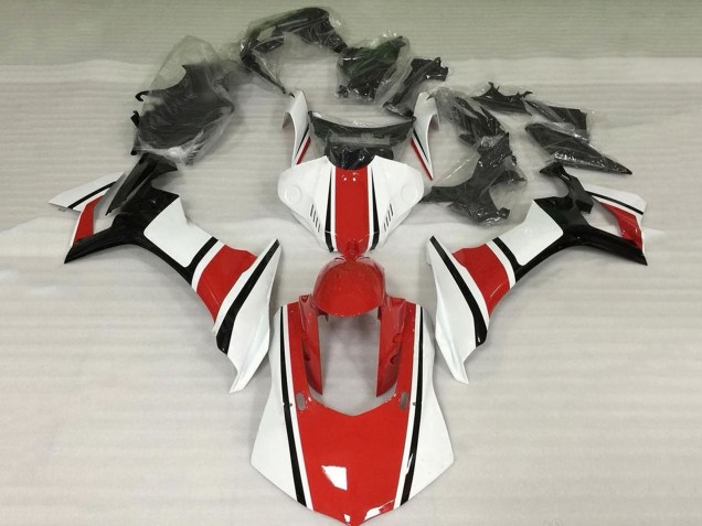 Mejores Carenados Moto Yamaha YZF 1000 R1 2020-2025 - Blanco Rojo Negro Brillante