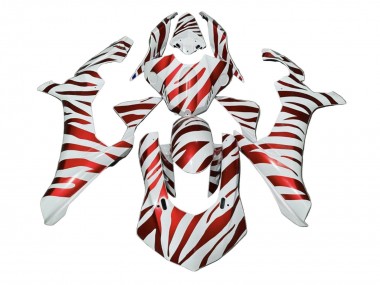 Mejores Carenados Moto Yamaha YZF 1000 R1 2020-2025 - Blanco Rojo Cebra