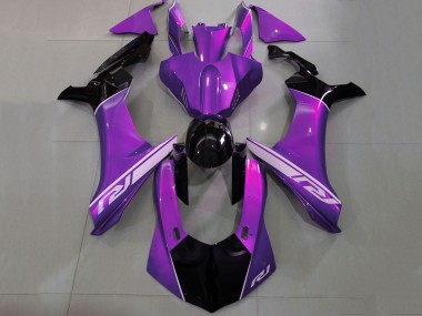 Mejores Carenados Moto Yamaha YZF 1000 R1 2020-2025 - Púrpura Plata Negro Brillante
