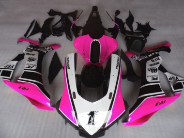 Mejores Carenados Moto Yamaha YZF 1000 R1 2020-2025 - Rosa Blanco Negro Brillante
