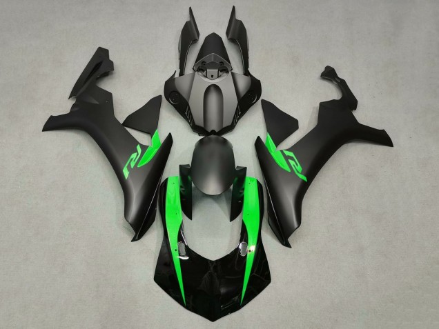 Mejores Carenados Moto Yamaha YZF 1000 R1 2020-2025 - Negro Brillante Negro Mate Verde