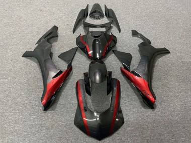 Mejores Carenados Moto Yamaha YZF 1000 R1 2020-2025 - Falso FibraCarbono Rojo